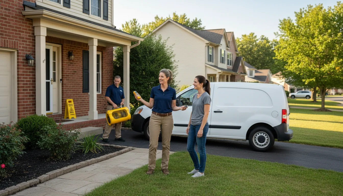 Residential water damage restoration in Boys Town, NE